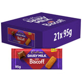 CADBURY DAIRY MILK BISCOFF PMP £1.95 21x95G