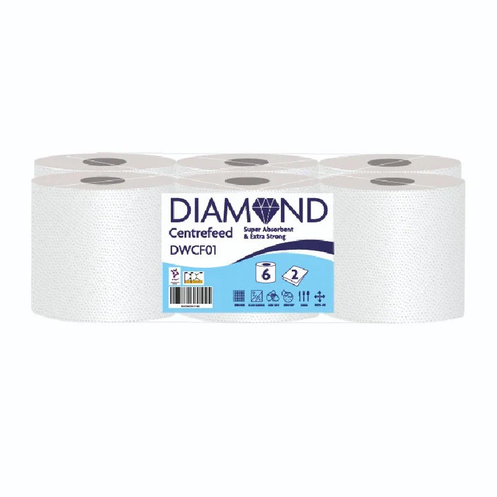 Diamond Tissue Roll Centrefeed 6 pcs/pack