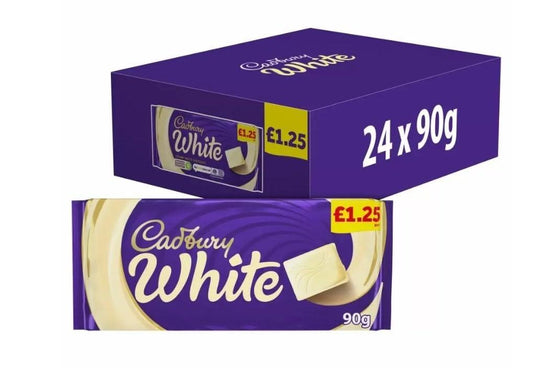 CADBURY DAIRY MILK WHITE BLOCK 24x90G
