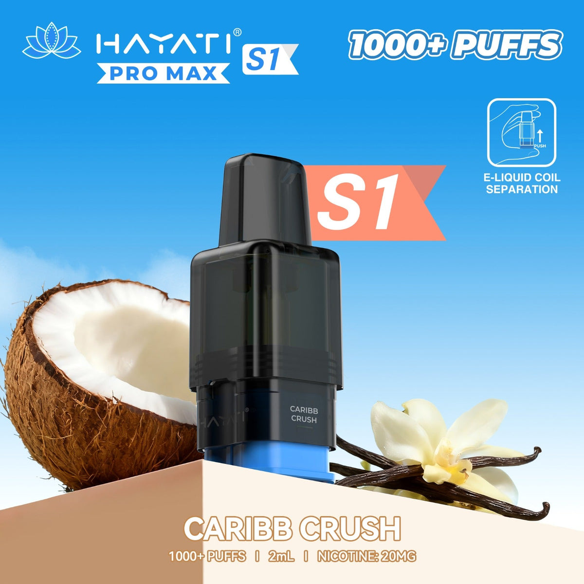 Hayati Pro Max S1 1000 Plus Prefilled Pods 2ml
