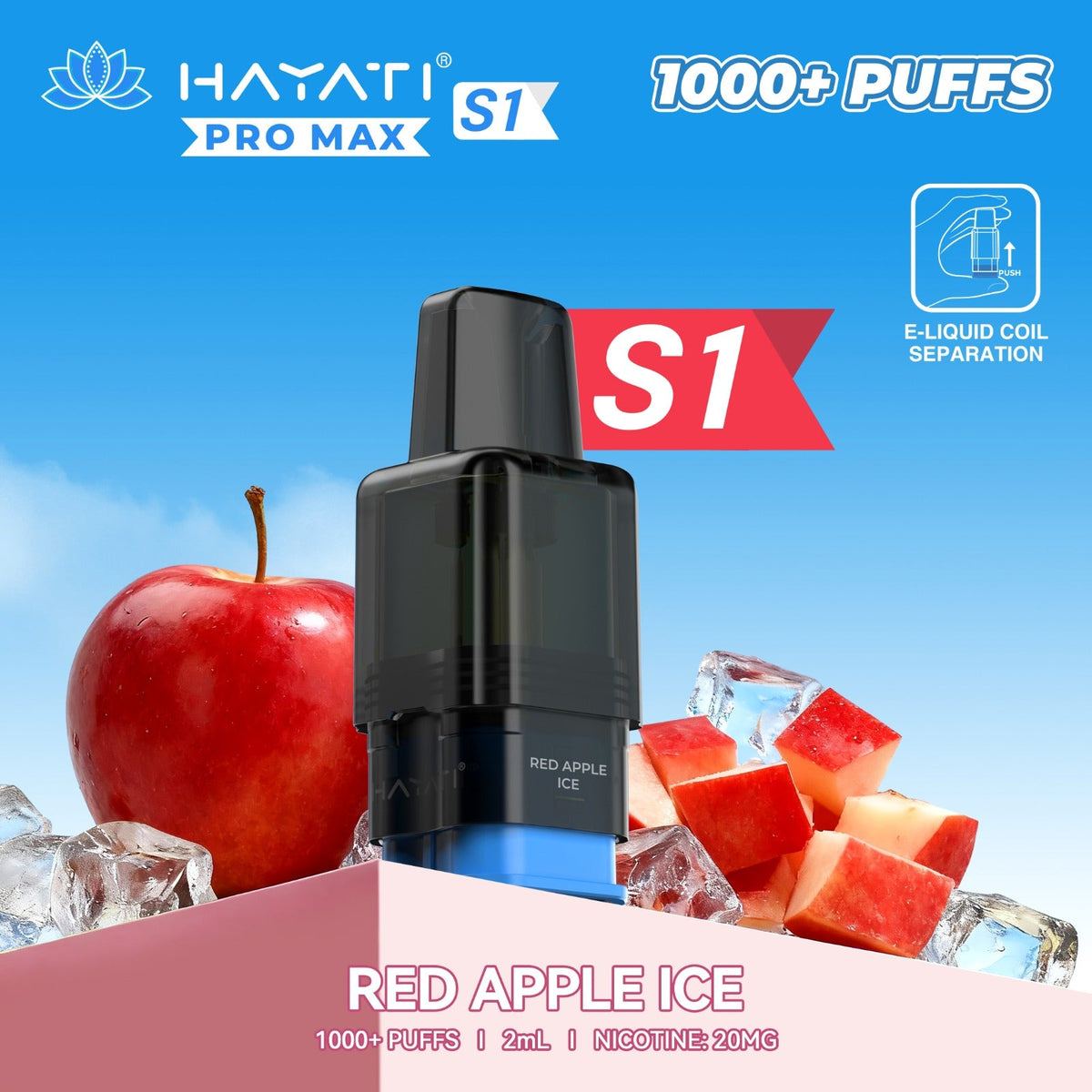 Hayati Pro Max S1 1000 Plus Prefilled Pods 2ml