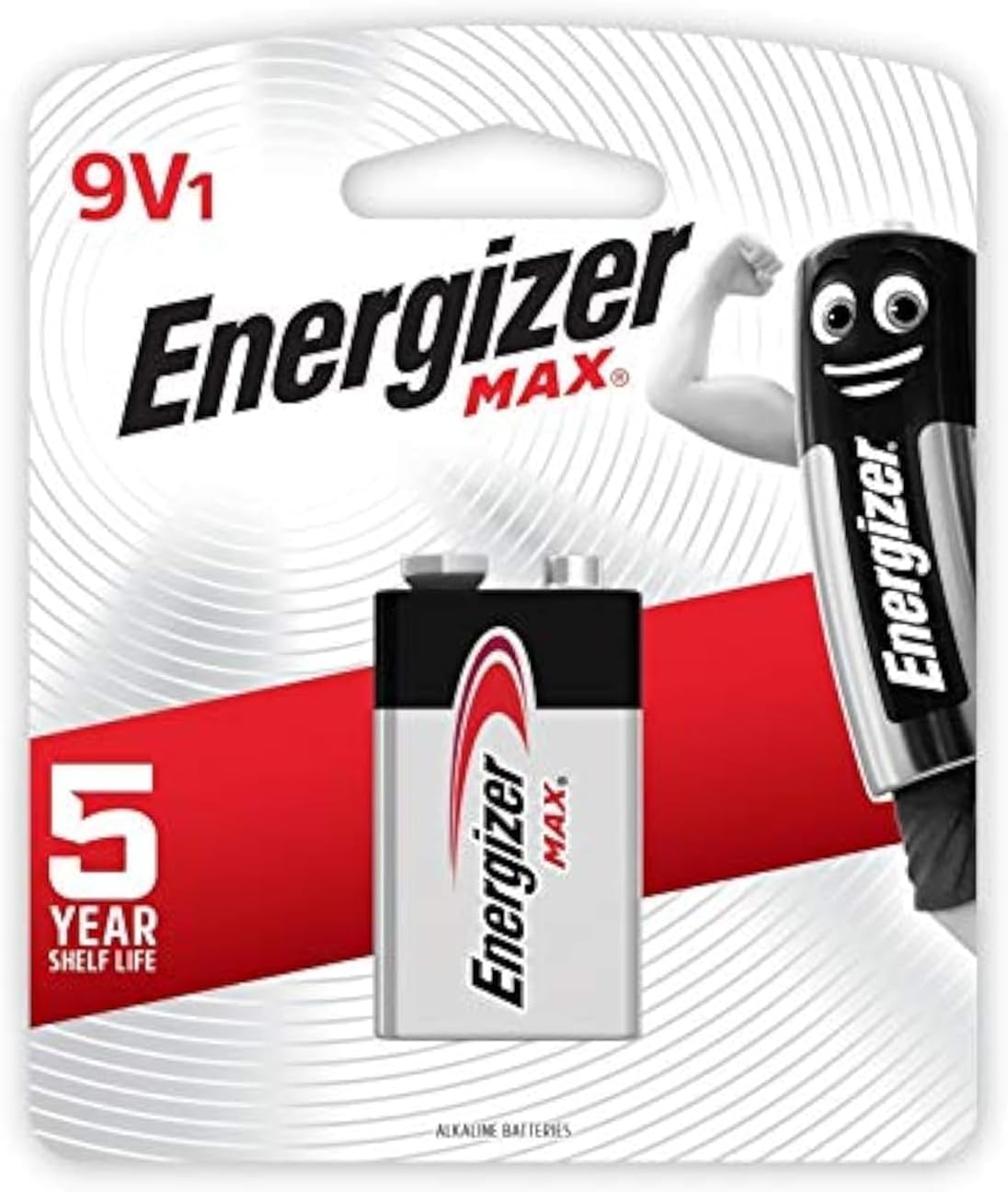 Energizer Max 9V Alkaline Power Battery 2 Pack