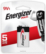 Energizer Max 9V Alkaline Power Battery 2 Pack