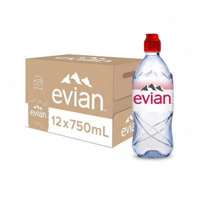 Evian Natural Mineral Water SPORTS CAP [12X750ML]