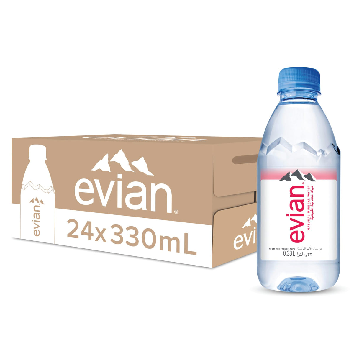 Evian Natural Mineral Water [24x330ml]