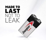 Energizer Max 9V Alkaline Power Battery 2 Pack