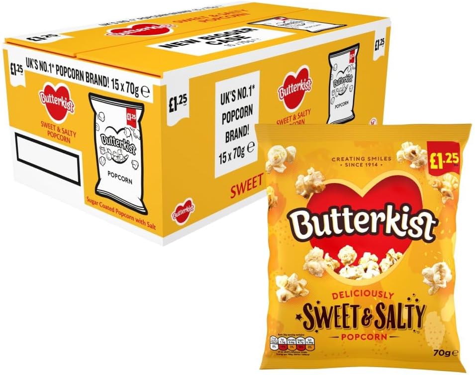 Butterkist Sweet & Salted Popcorn 70g pack of 15