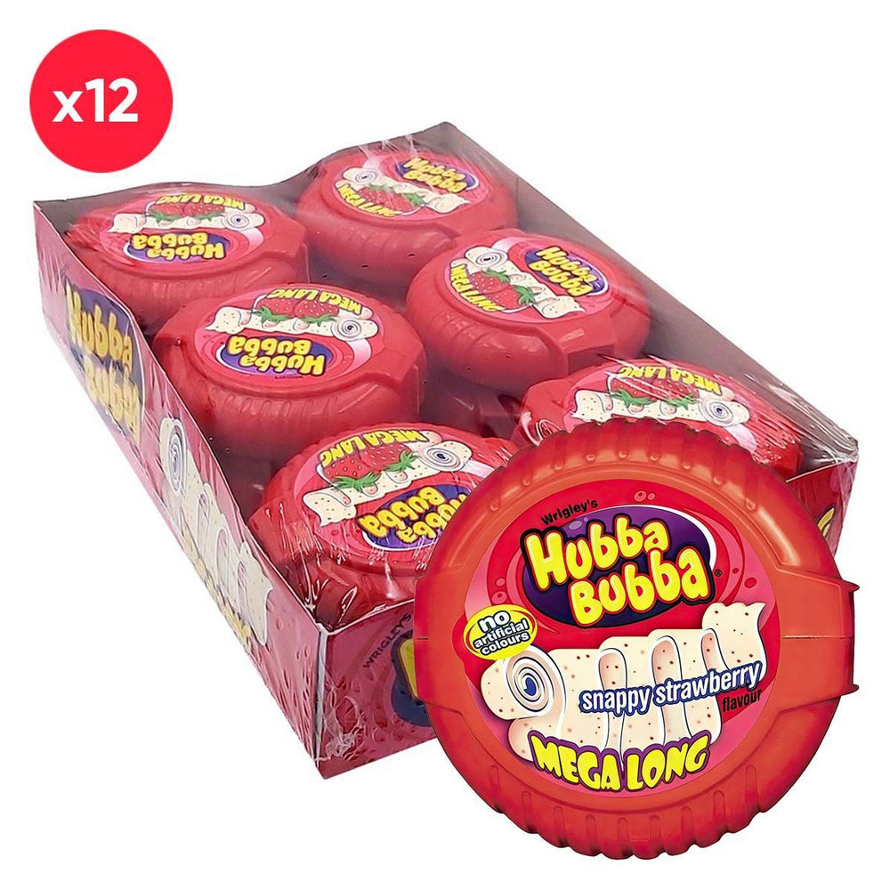 Hubba Bubba Strawberry Tape 12x56g