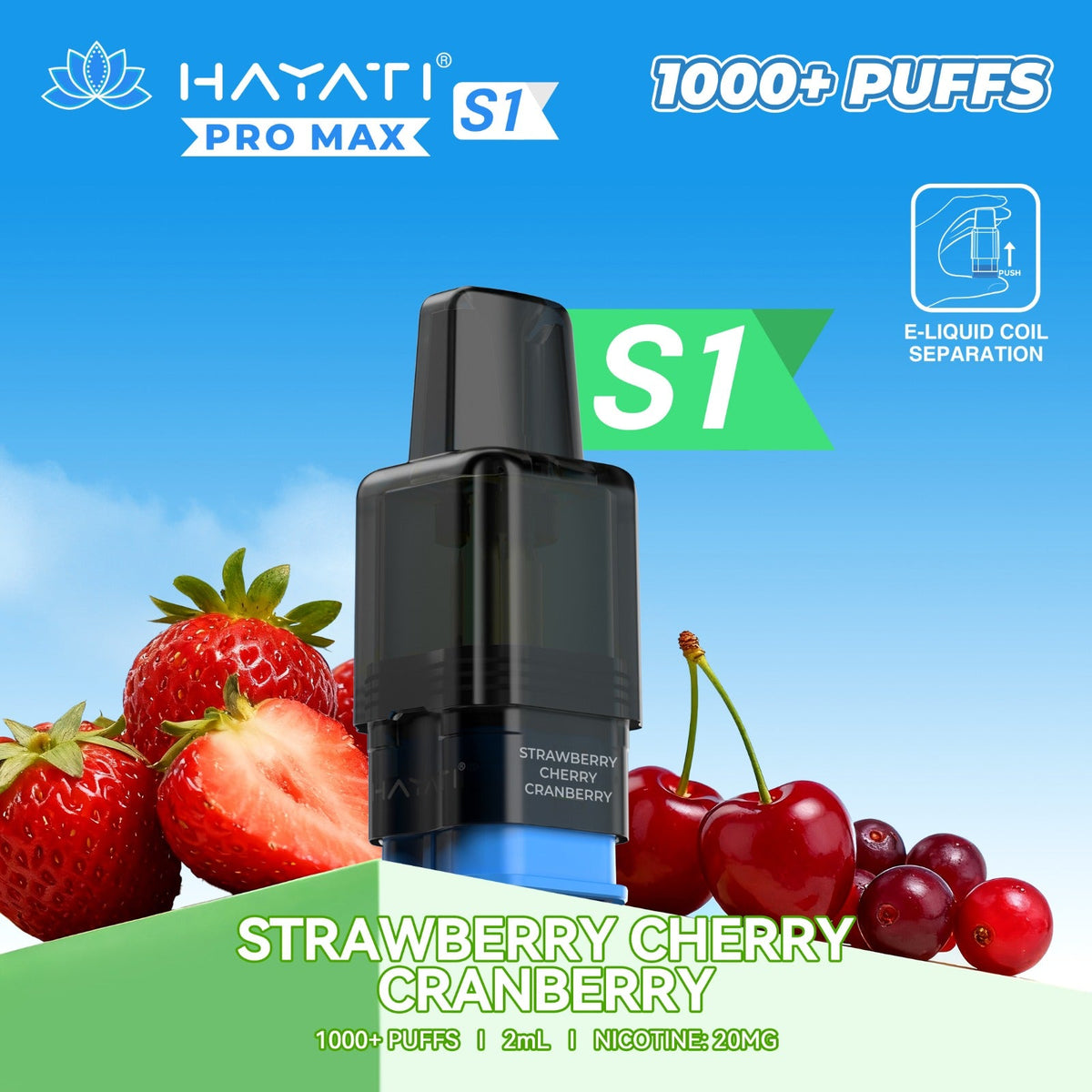 Hayati Pro Max S1 1000 Plus Prefilled Pods 2ml