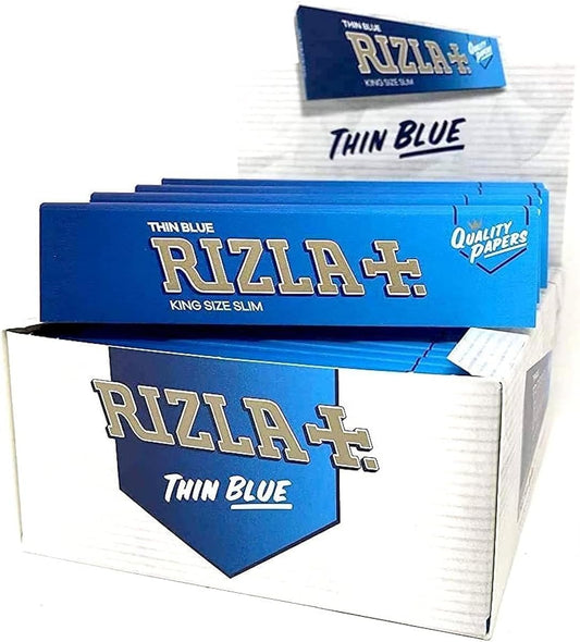 Rizla King Size Slim Blue Rolling Paper Full Box of 50