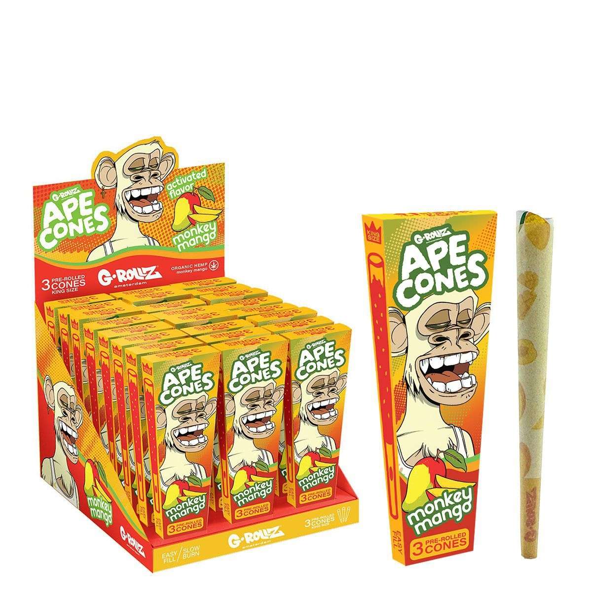 G.ROLLZ - APE Pre-Rolled Pop Cones - [24x3]