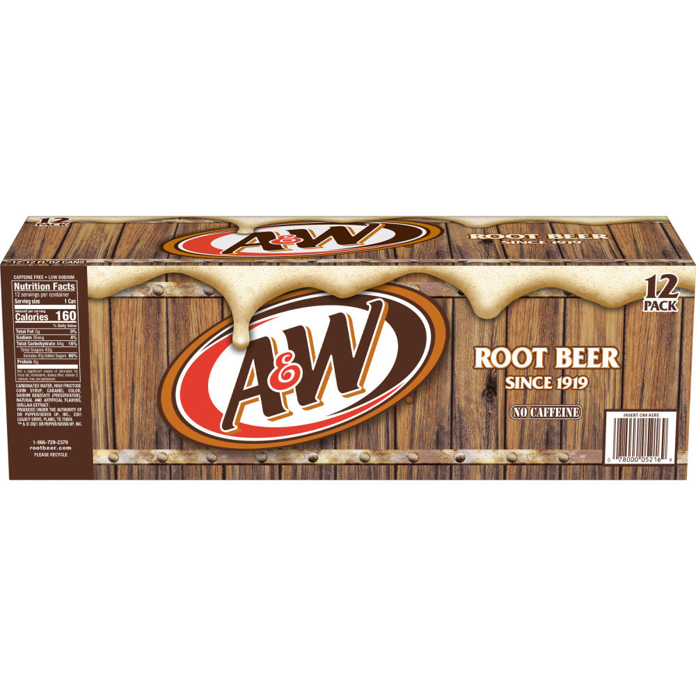 A&W Root Beer 12floz Can 355ml -12 Pack