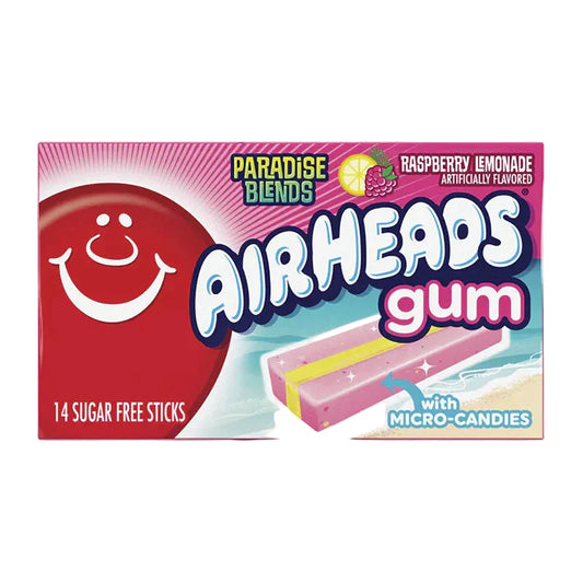 Airheads Blue Raspberry Chewing Gum 14 Sticks 40g (12 Pack)