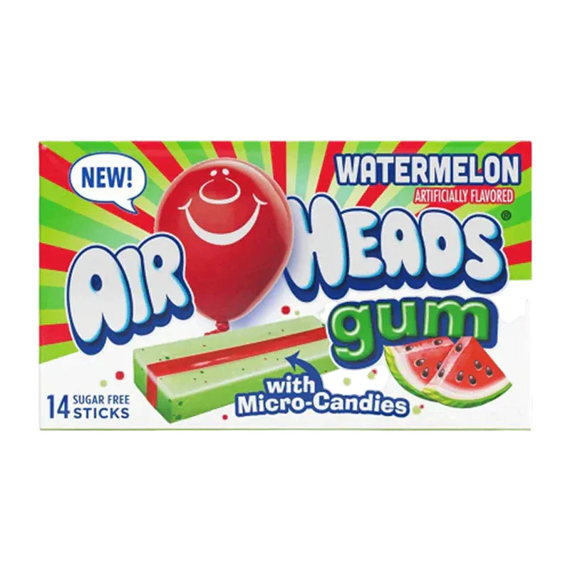Airheads Blue Raspberry Chewing Gum 14 Sticks 40g (12 Pack)