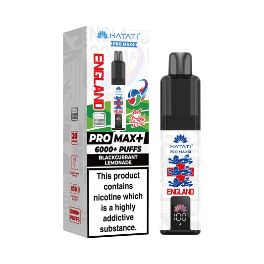 Hayati Pro Max+ 6K World Cup Edition - England Vape Kit 20mg