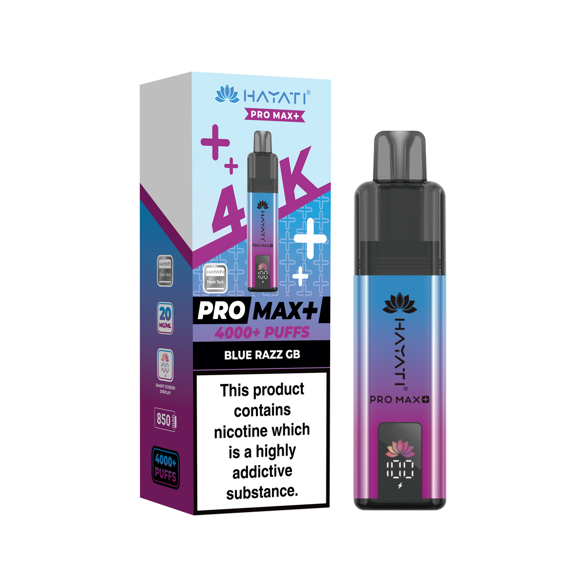 Hayati Pro Max+ 4K Prefilled Pod Kit - 20mg