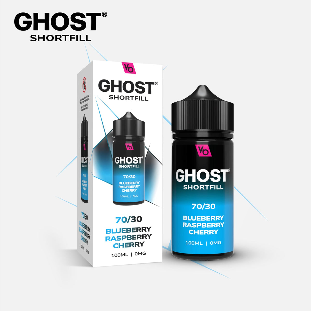 Vapes Bars Ghost Nic Salt 100ml Shortfill 70/30