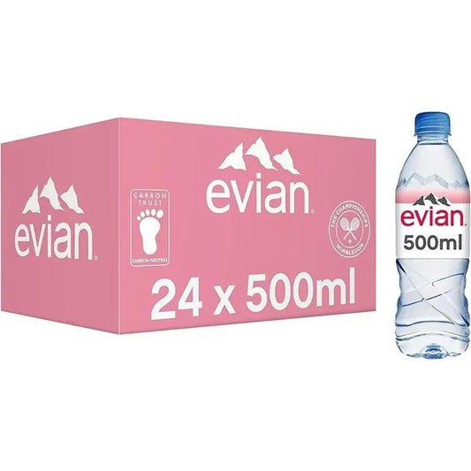 Evian Natural Mineral Water [24x500ml]