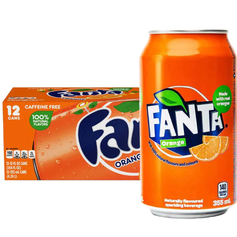 Fanta Soft Drink Can 355ml - 12 Pack