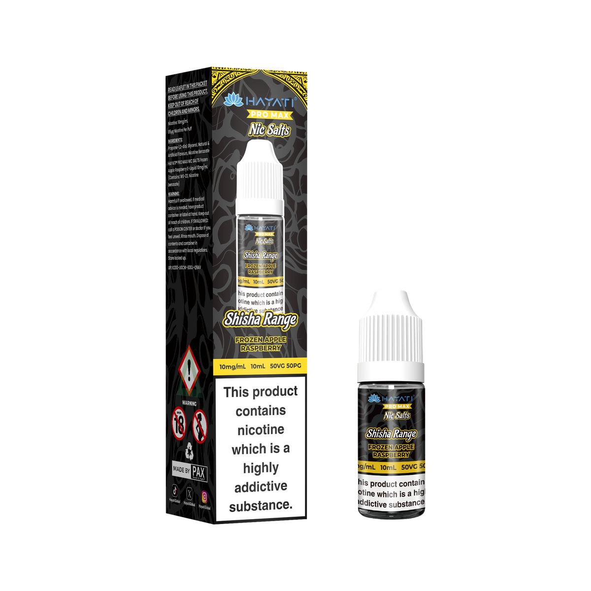 Hayati Pro Max Shisha Range Nic Salts 10MG