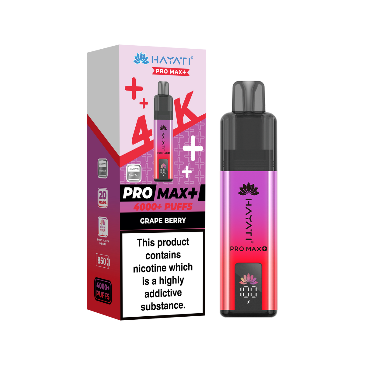 Hayati Pro Max+ 4K Prefilled Pod Kit - 20mg