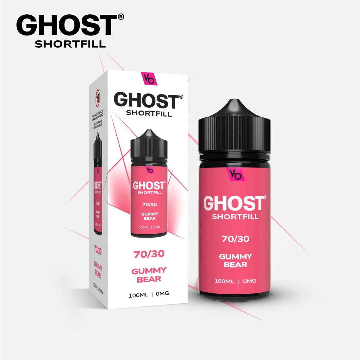 Vapes Bars Ghost Nic Salt 100ml Shortfill 70/30
