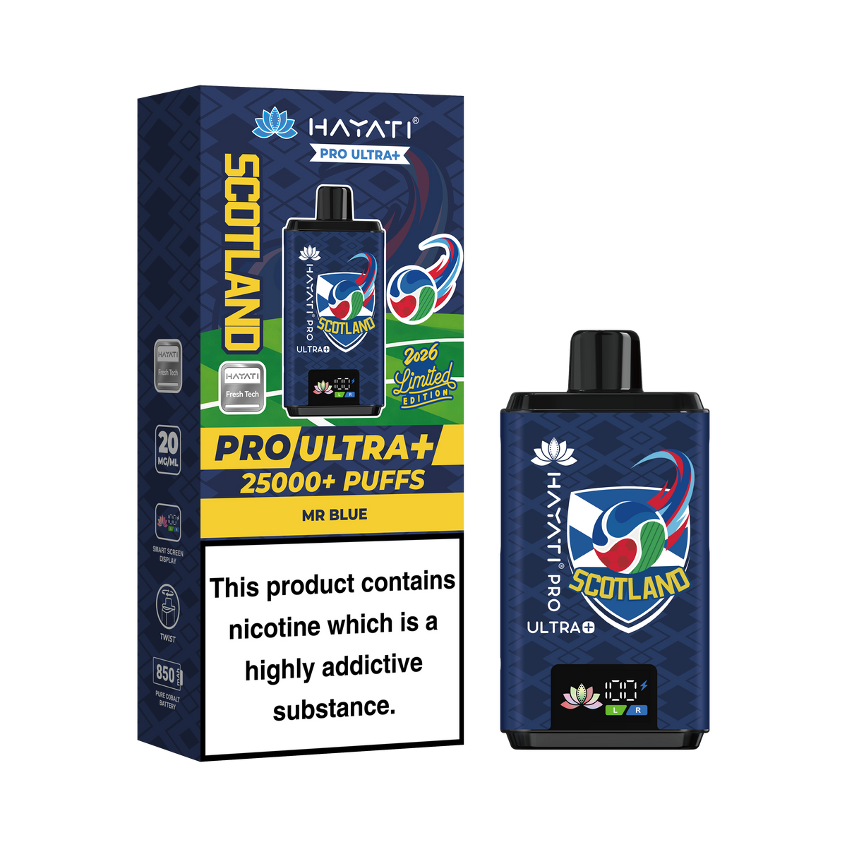 Hayati Pro Ultra+ 25K World Cup Edition - Scotland Vape Kit 20mg