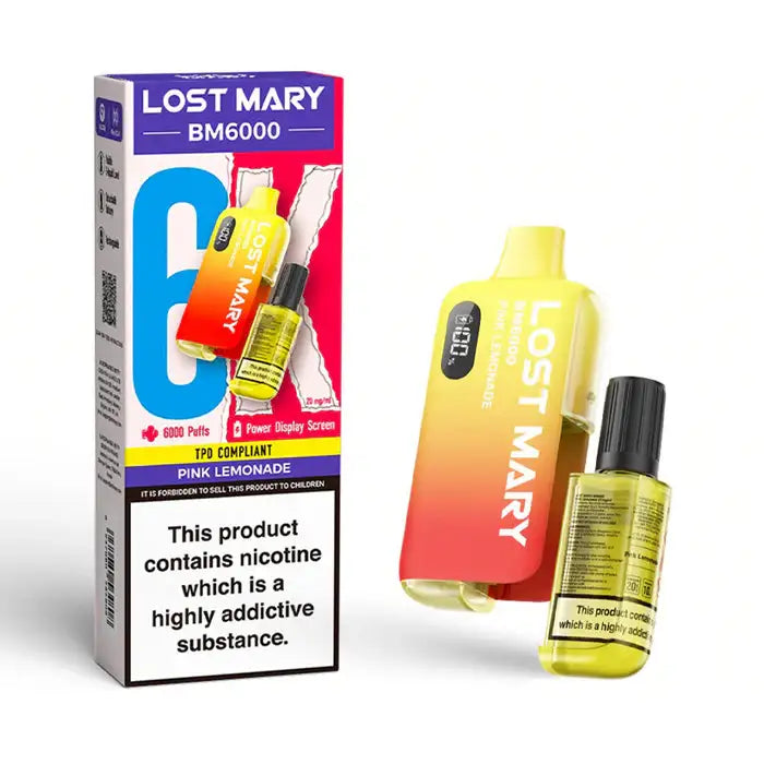 Lost Mary BM6000 Refillable Kit 20MG Pink Lemonade