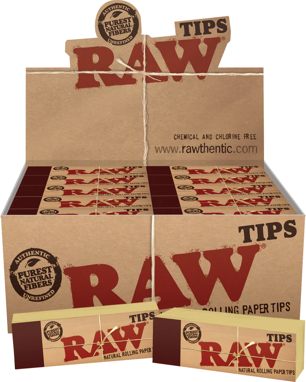 Raw Original Natural Unrefined Filter Tips - 50 Booklets