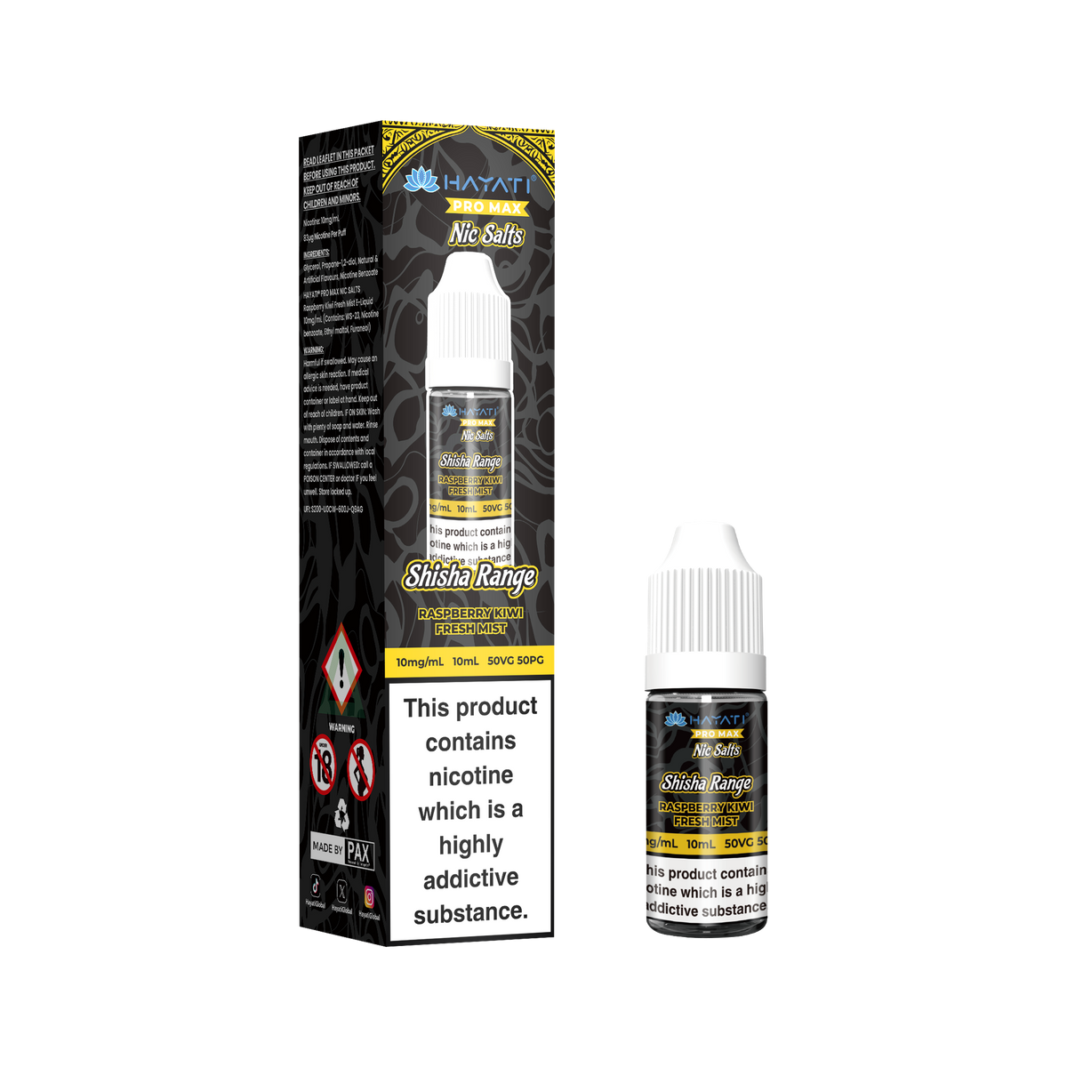 Hayati Pro Max Shisha Range Nic Salts 10MG