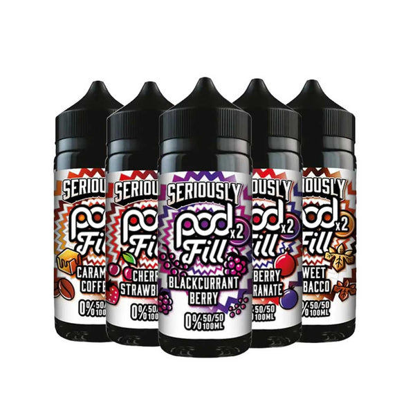 Doozy Vape Seriously Pod Fill X2 0mg 100ml Shortfill