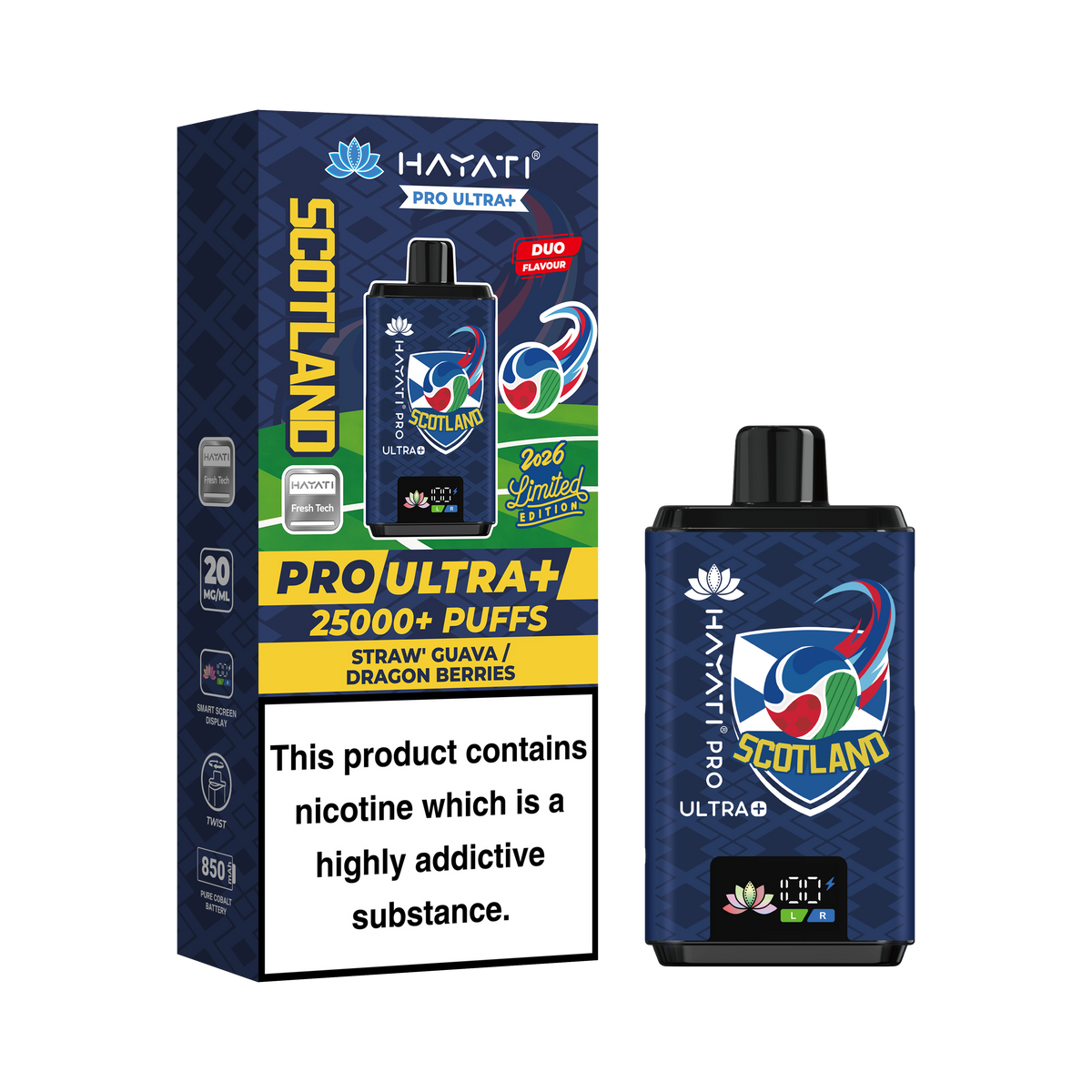 Hayati Pro Ultra+ 25K World Cup Edition - Scotland Vape Kit 20mg