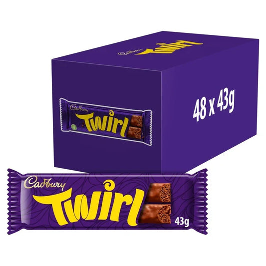 Cadbury Twirl chocolate bars (48 x 43g)