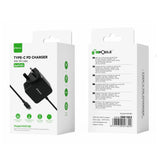 Woox MX0180 UK 65W Lap Top & Mobile Phone Super Charging Type-C PD Wall Charger with 3M connected cable, Black [SINGLE]