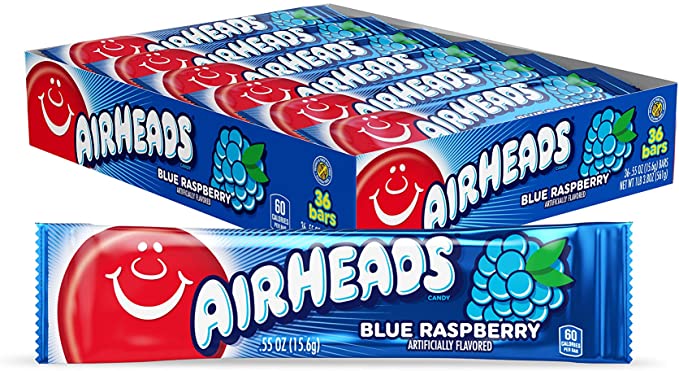 Airheads Blue Raspberry Chewing Gum 15g - 36 Pack