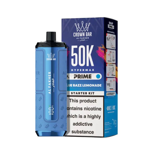Al Fakher 50K Blue Razz Lemonade Hypermax Prime Prefilled Pod Kit