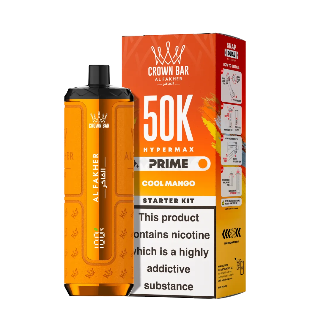 Al Fakher 50K Cool Mango Hypermax Prime Prefilled Pod Kit