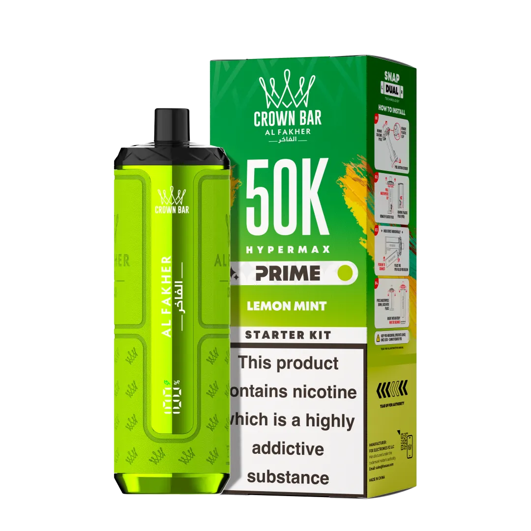 Al Fakher 50K Lemon Mint Hypermax Prime Prefilled Pod Kit
