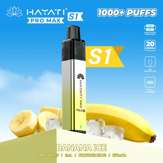 Hayati Pro Max S1 1000 Plus Prefilled Pod Kit