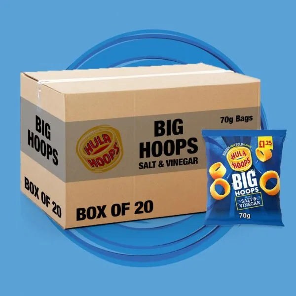 Hula Hoops Big Hoops Salt & Vinegar [20x70g]