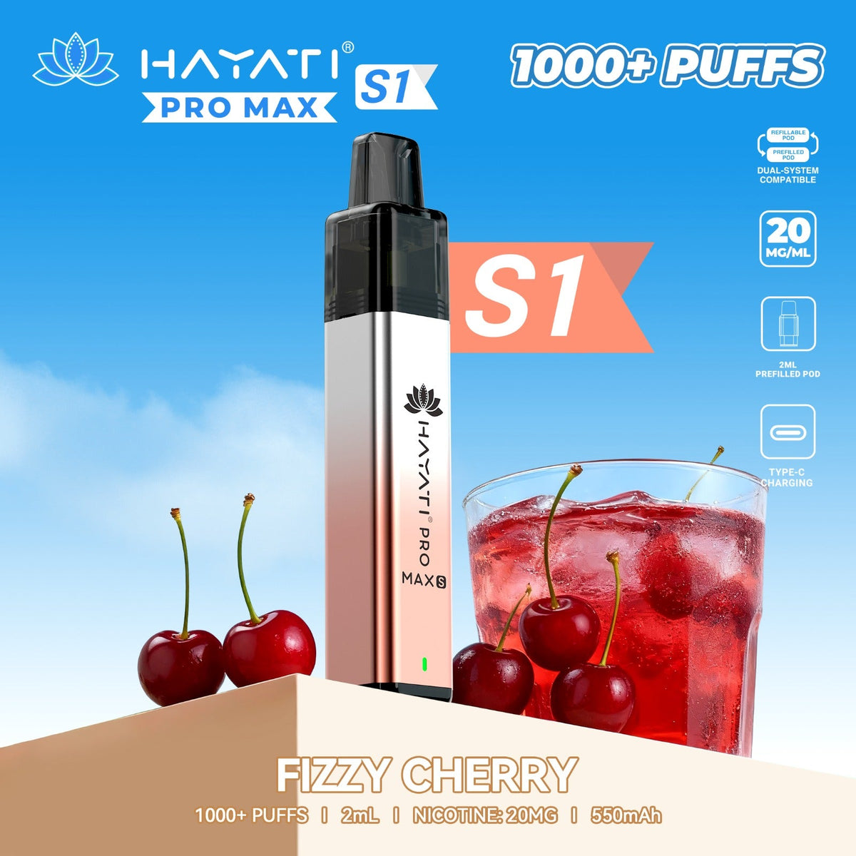 Hayati Pro Max S1 1000 Plus Prefilled Pod Kit