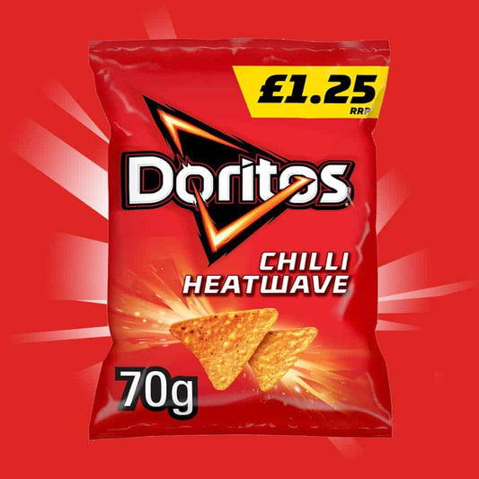 Doritos Chilli Heatwave Crisps 70g (18 Pack)