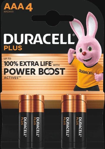 Duracell Plus AAA Batteries Power Boost 4pcs/pack