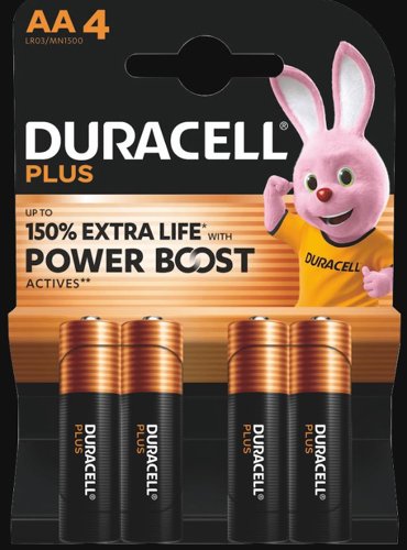 Duracell Plus AA Batteries Power Boost 4pcs/pack