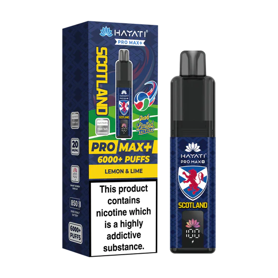 Hayati Pro Max+ 6K World Cup Edition - Scotland Vape Kit 20mg