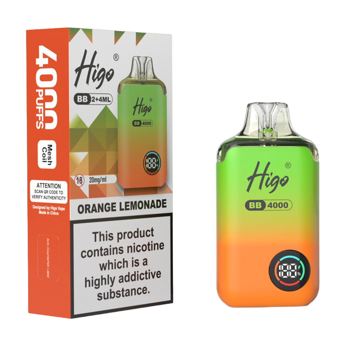 Higo BB 4000 Prefilled Pod Vape Kit