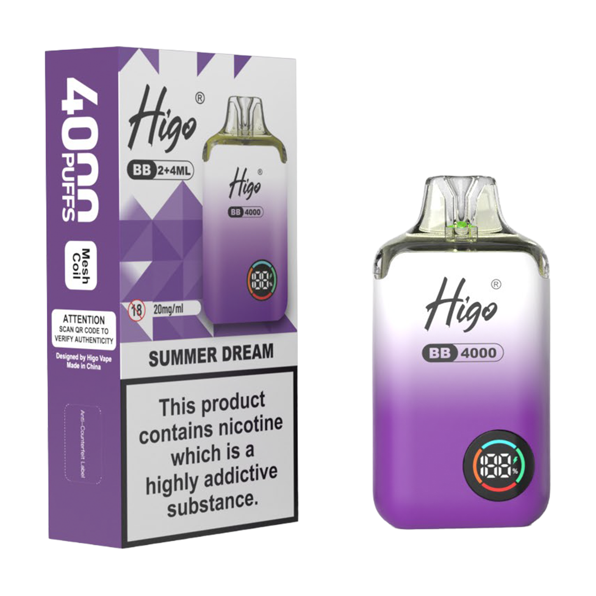 Higo BB 4000 Prefilled Pod Vape Kit