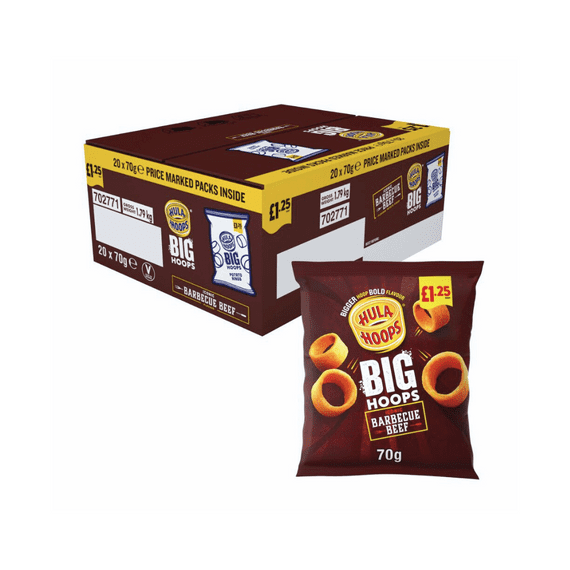 Hula Hoops Big Hoops BBQ Beef 20x70g
