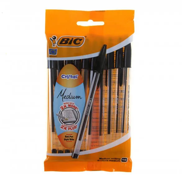 BIC Cristal Original Black Ball Pen (Pack of 10)