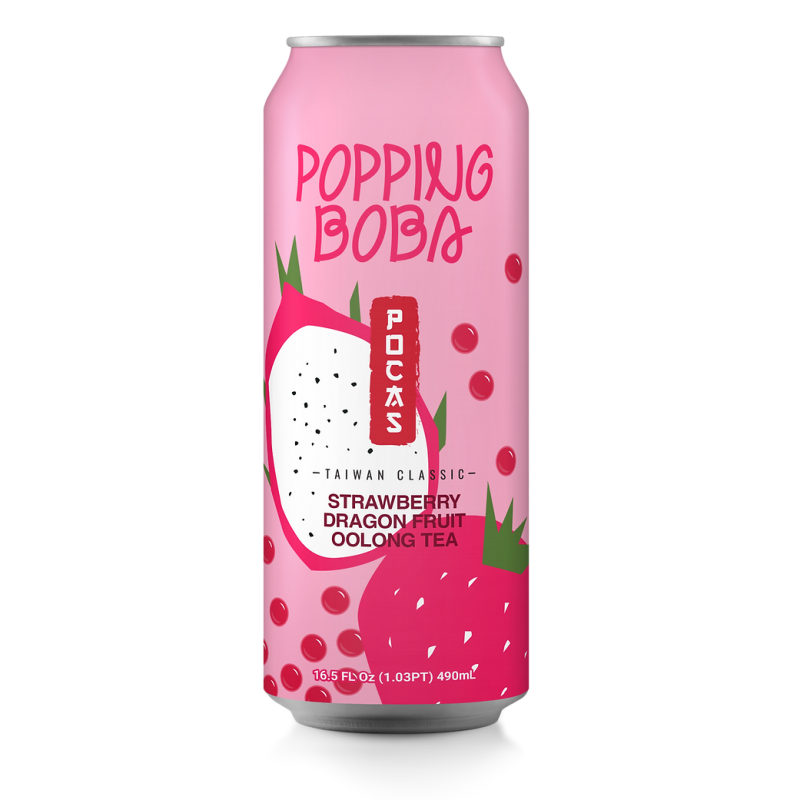 Pocas Popping Boba Strawberry Dragon [24x490ml] - NPM